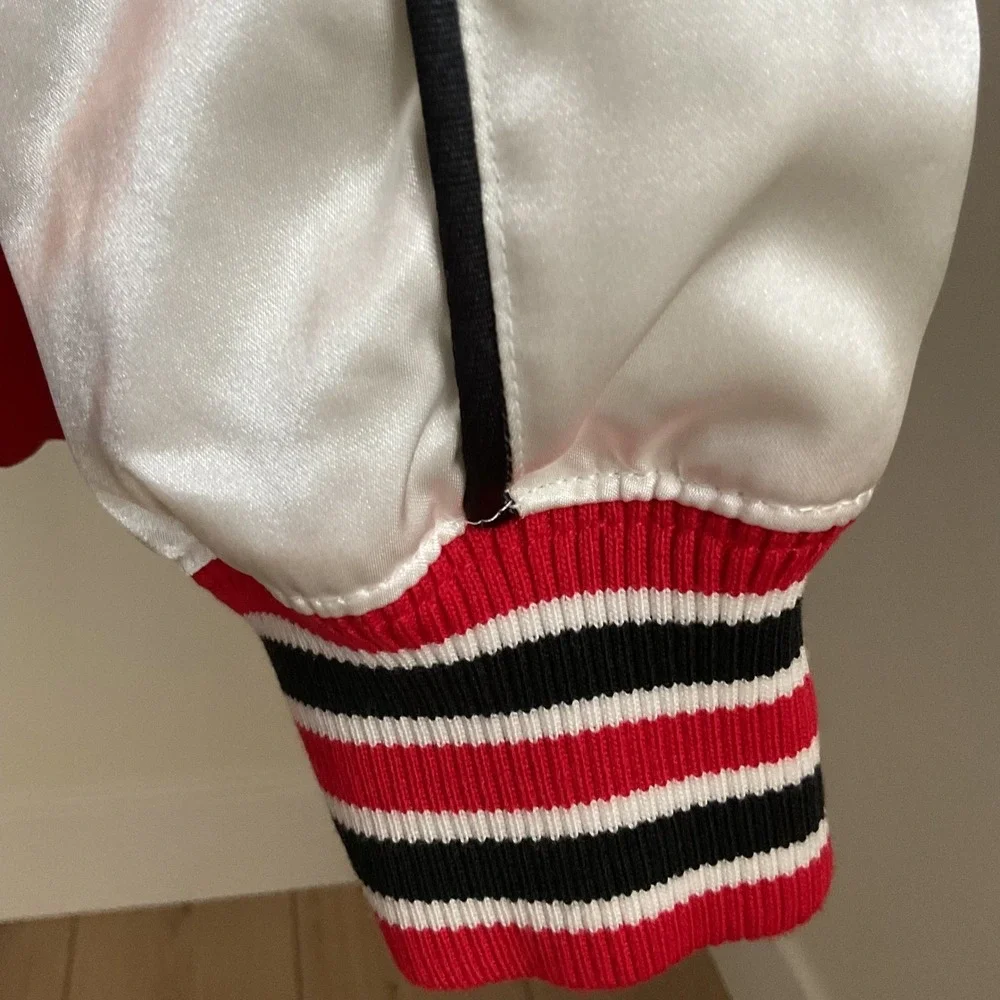 Nike NSW Street Woven Half Zip Pullover Jacket Red White Womens Small Sample Tag
